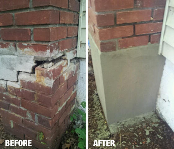 Boston Chimney Mortar Repair Before & After